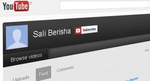 Pas Facebook, Berisha hap kanalin e tij në Youtube