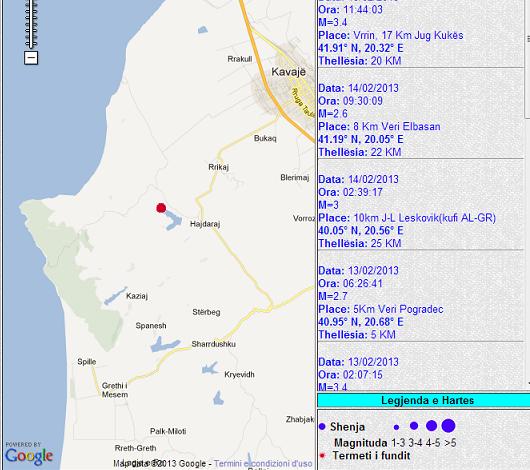 Tërmet i vogël në Synej të Kavajës