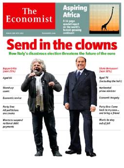 The Economist: Grillo dhe Berluskoni kllounë