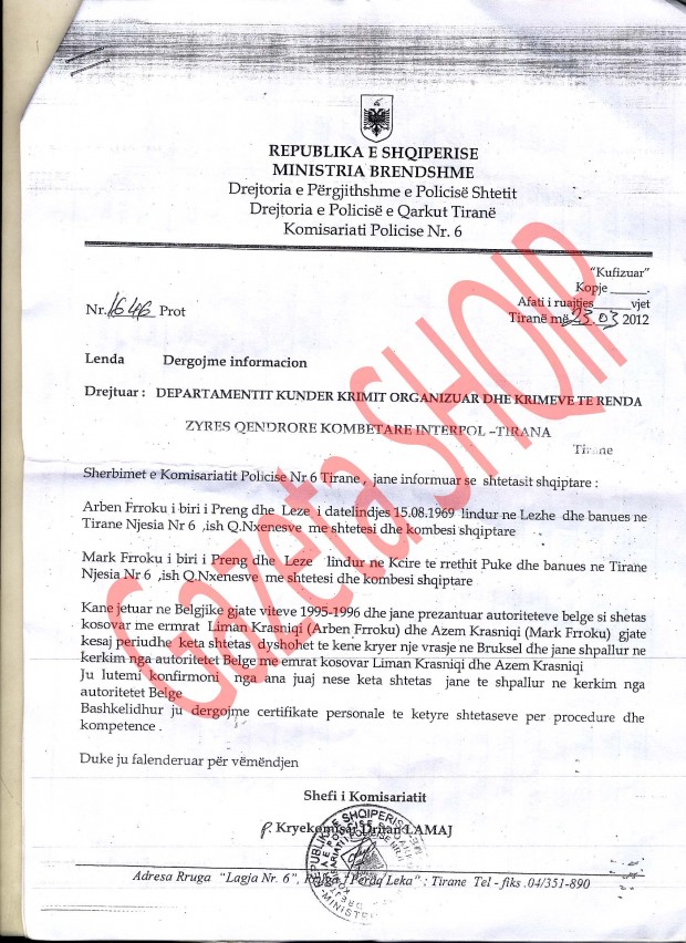 Dritan Lamaj hetoi vëllezërit Frroku për vrasje në Belgjikë