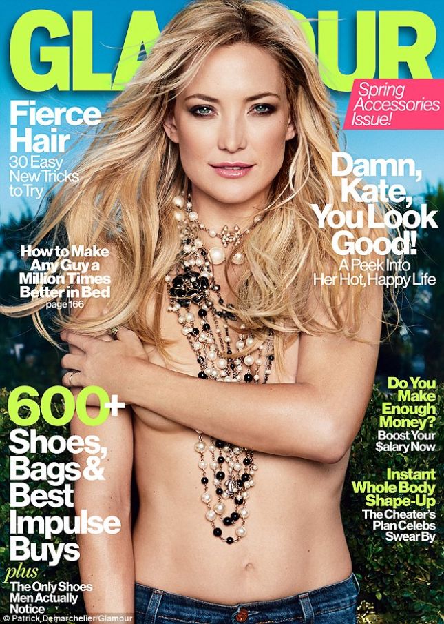 Kate Hudson pozon topless për revistën Glamour