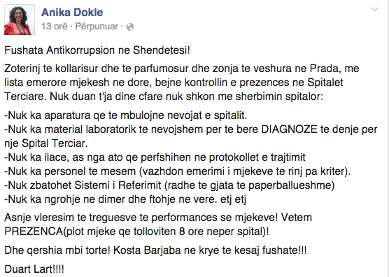 Vajza e Namik Dokles : Mjekësia shqiptare në dorë të zonjave të veshura me Prada