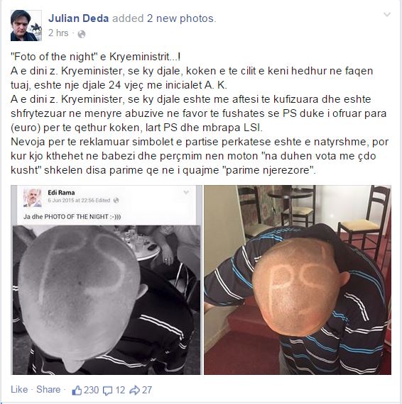 Aktori denoncon foton e Edi Ramës: Përdorët personin me aftësi të kufizuar