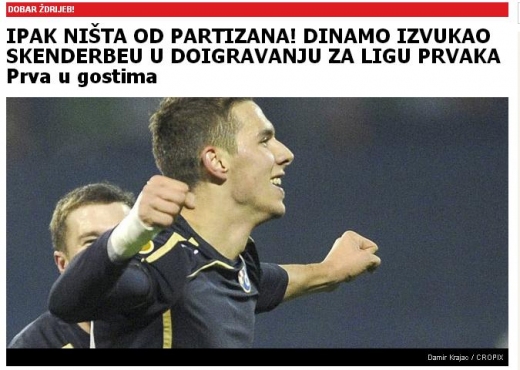 Mediat kroate: Dinamo peshkoi një kundërshtar të lehtë