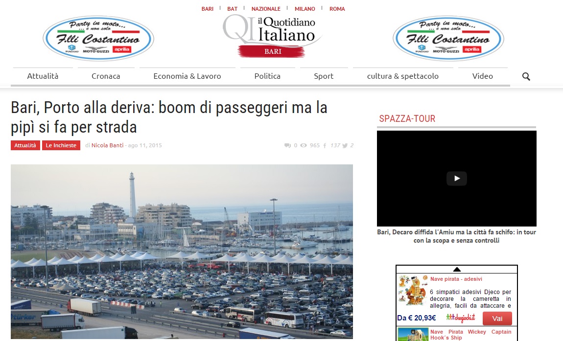 Rrumpalla në portin e Barit: Bum pasagjerësh, por urinën e bëjnë në rrugë