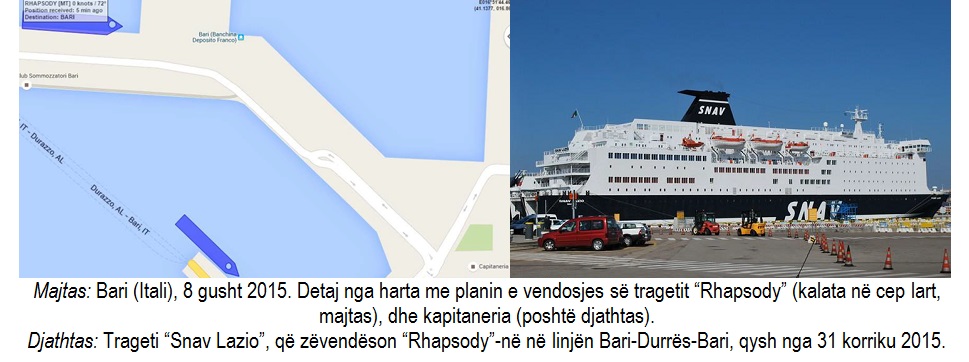 Trageti “Rhapsody” ende i stopuar në Bari, vazhdon “Snav Lazio”