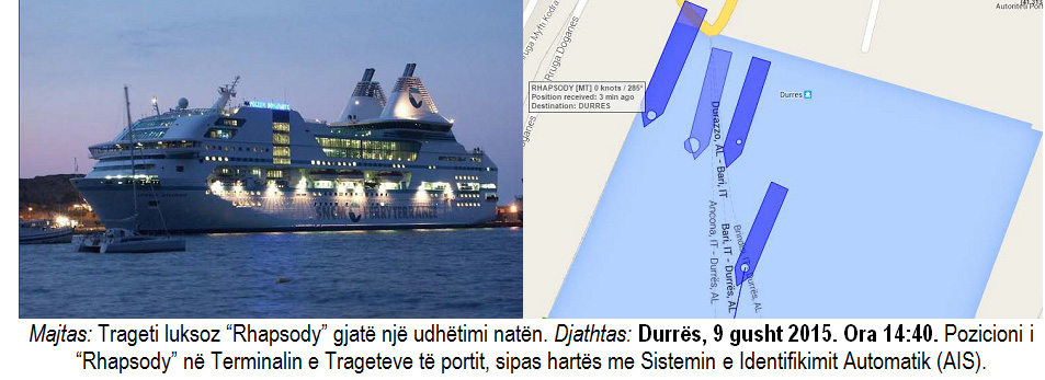 Durrës. Hyn më në fund në linjë trageti “Rhapsody”