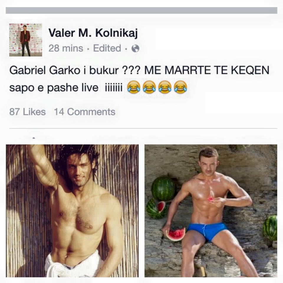 Kush është më i bukur? Gabriel Garko apo Valeri i Big Brother?