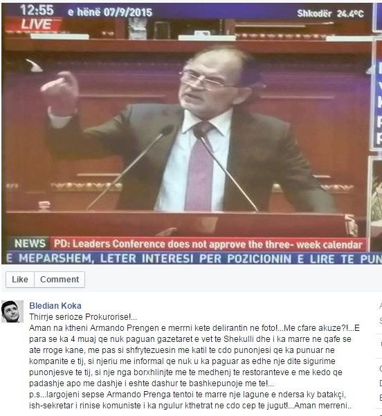 Propozimi i gazetarit të News 24: Na ktheni Prengën e merrni Koçon, njeriun më katil