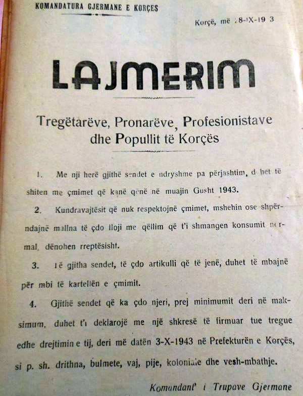 Lajmërim i vitit 1943: As gjermani s’të dënonte për mosdeklarim malli