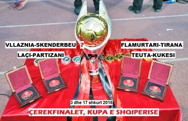 Kupa e Shqipërisë, ja çerekfinalistët, Teuta do të ndeshet me Kukësin