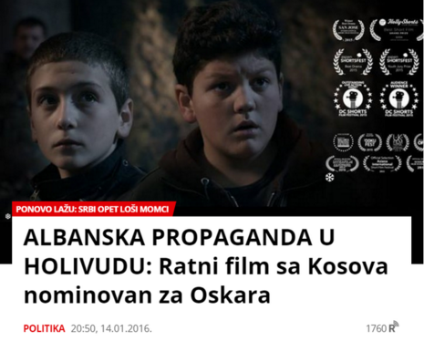 Media serbe: Propagandë shqiptare në Hollivud!