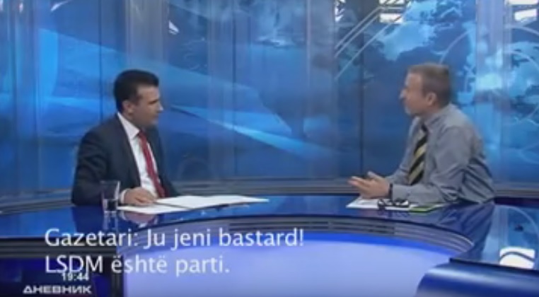 Video/ Politikani maqedonas sherr me gazetarin. I thonë njëri-tjetrit bastard në tv