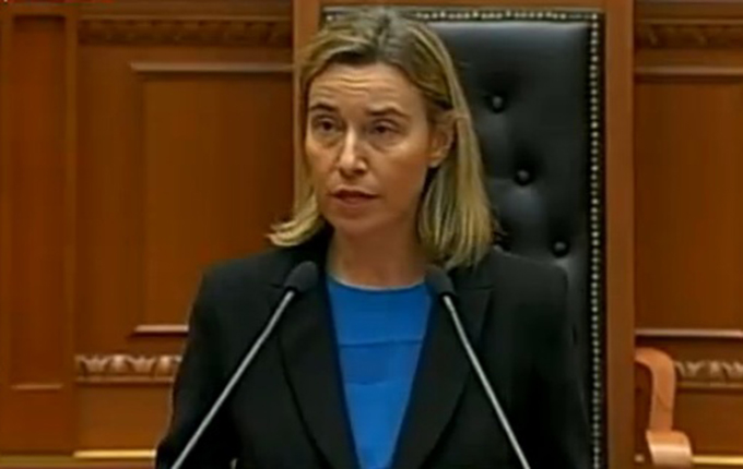 Kuvend, fjalimi i Mogherini: Reforma në drejtësi, kusht për negociatat për anëtarësim