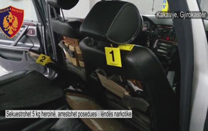 Gjirokastër, kapen 5 kg heroinë, arrestohet poseduesi