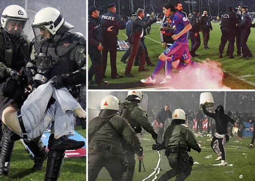 Dhunë dhe kaos në futbollin grek