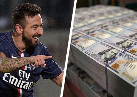 E bujshme, Lavezzi fiton 60 mijë euro për 20 minuta në fushë