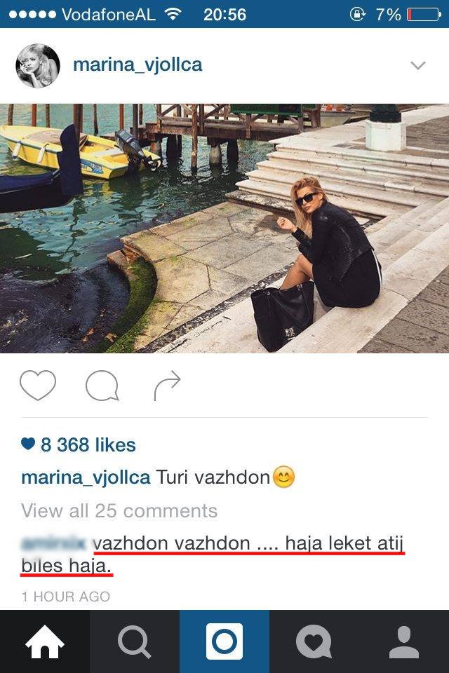 Marina publikon një foto, ky koment ‘e degjeneron’