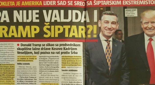Gazetat serbe, të alarmuara nga takimi Donald Trump–Kadri Veseli