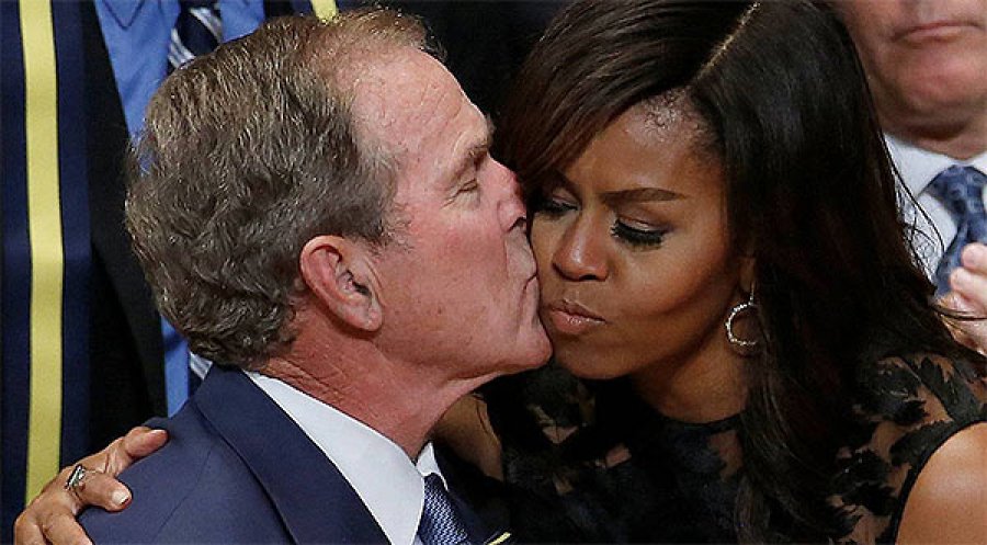 Ish-presidenti Bush rrëfen për lidhjen me Michelle Obama-n