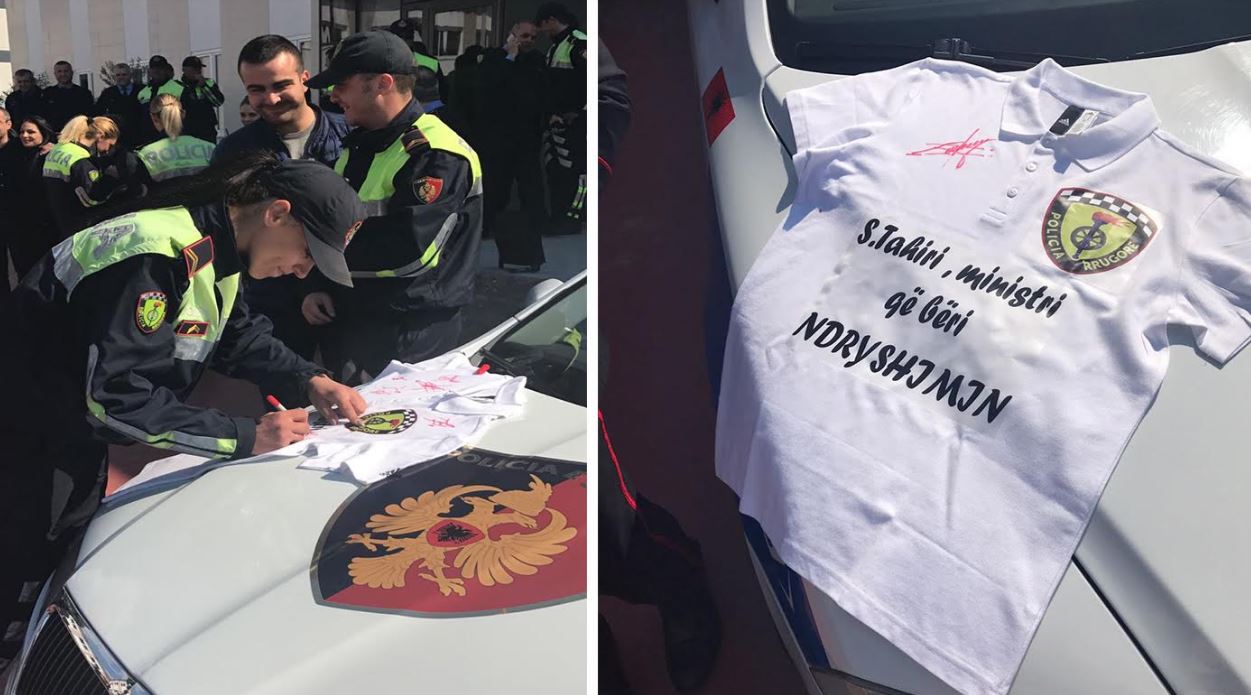 Ja çfarë bënë sot policët për ish-ministrin e tyre Tahiri