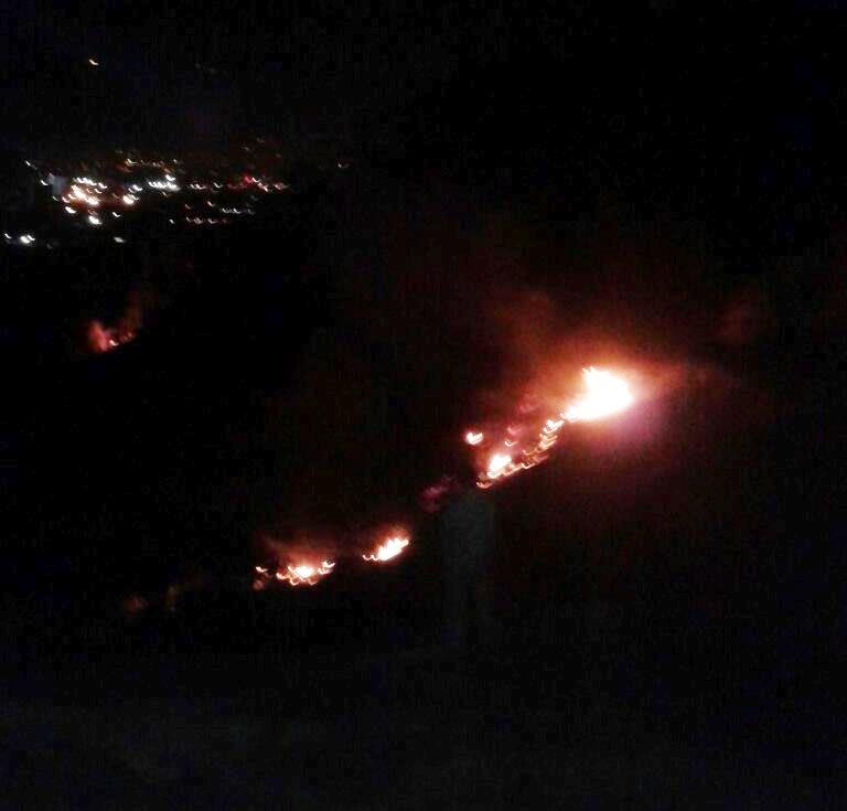 Zjarr masiv në Kodër Mzez, 20 zjarrfikës ‘luftë’ me flakët me lopata