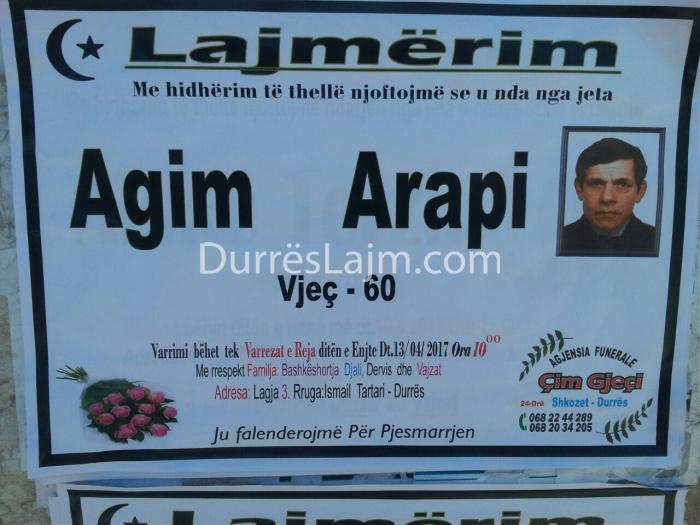 Ekspertiza mjeko-ligjore, 2 shkaqe të ndryshme për vdekjen e Agim Arapit (FOTO)