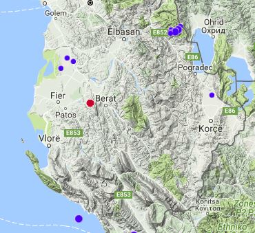 Dy tërmete godasin Shqipërinë