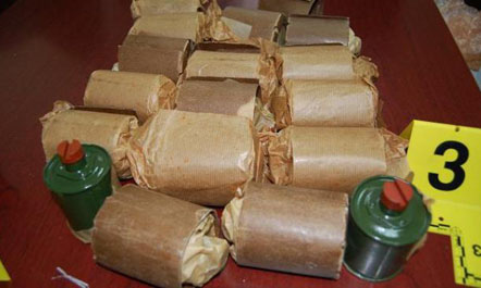 Blic i policisë, sekuestrohen tritol dhe drogë