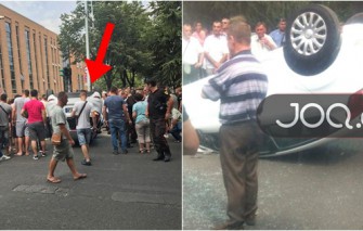 Aksident i frikshëm në qendër të kryeqytetit, dy makina mbeten të përfshira (VIDEO)