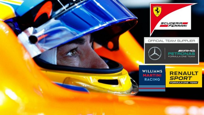 Alonso mes Ferrarit dhe Mercedesit në 2018