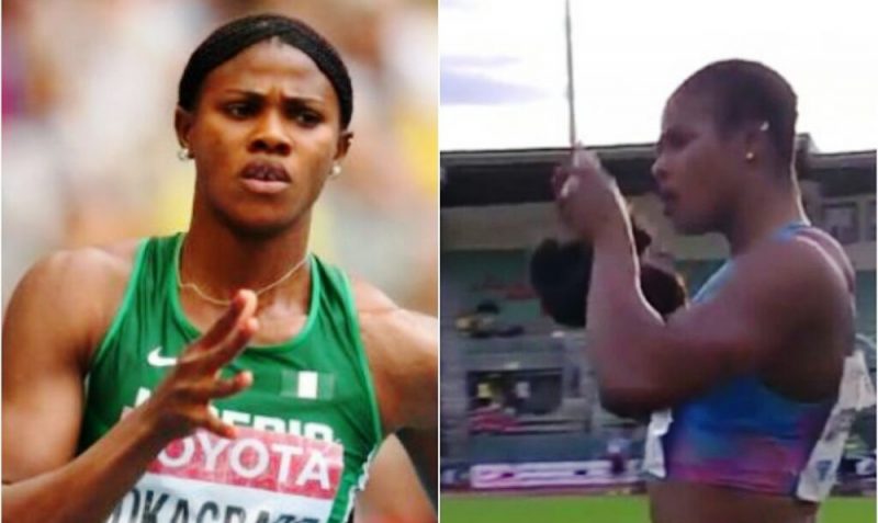 Atletes i bie parukja gjatë garës së kërcimit së gjati (VIDEO)