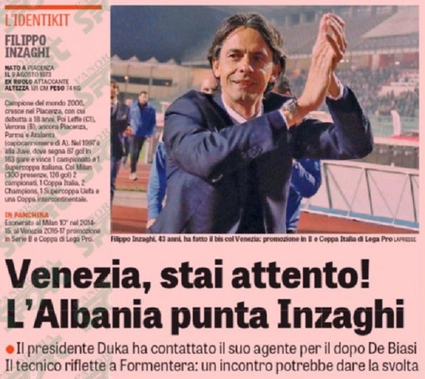 Negociatat Inzaghi-FSHF pushtojnë gazetat italiane. Dikush e sheh si hakmarrje ndaj Milanit