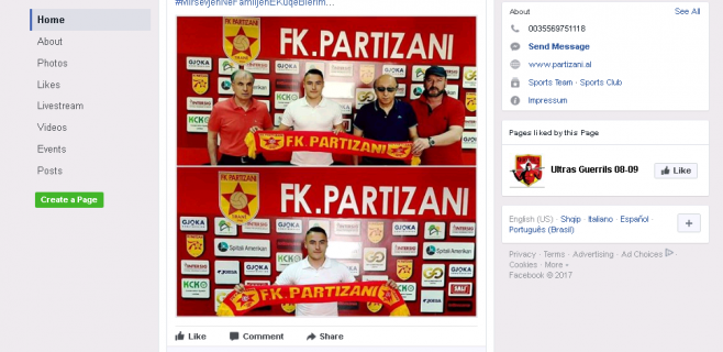 Partizani firmos me Blerim Kotobellin