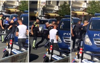 Plas sherri në Durrës, policët godasin me grushte dhe shkelma të shoqëruarit