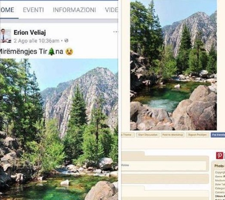 A mashtroi Erion Veliaj me foton e kanioneve? Kaliforninë e ‘bëri’ Tiranë