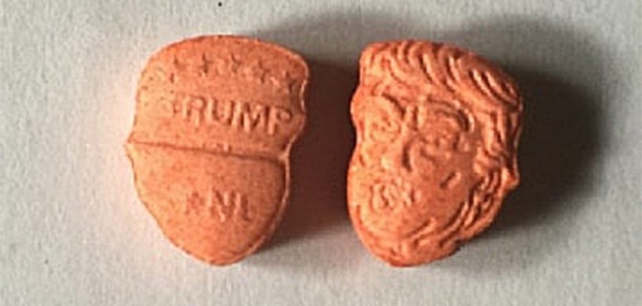 Tableta ekstazi me kokën e Trump