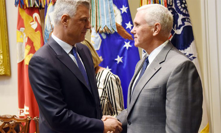 Thaçi pritet nga zv.presidenti amerikan, Pence