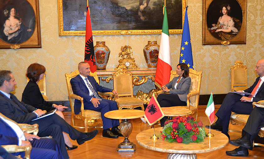 Presidenti Meta takohet me Kryetaren e Dhomës së Deputetëve të Parlamentit italian, Laura Boldrini