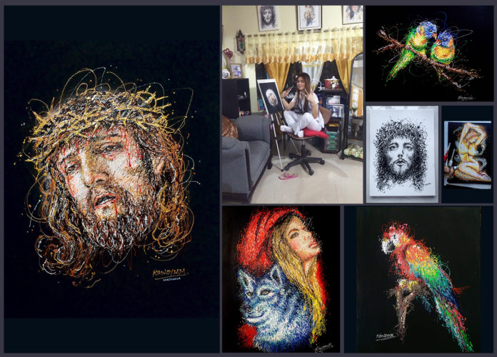 Infermierja që pikturon me shiringa (FOTO)