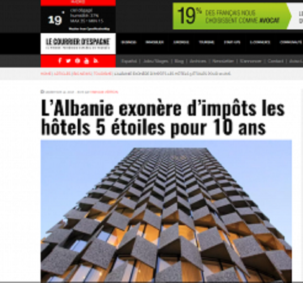 Le courrier d’Espagne: Shqipëria kërkon vendin e saj në turizmin e luksit