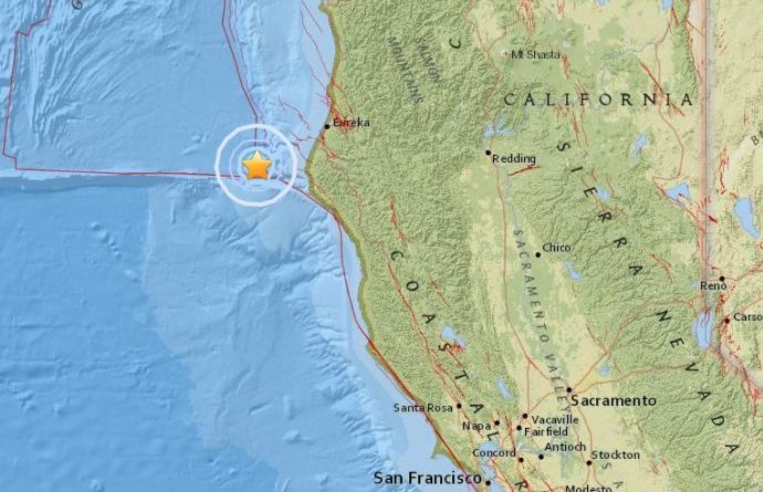 Tërmet me magnitudë 5.7 pranë bregdetit amerikan