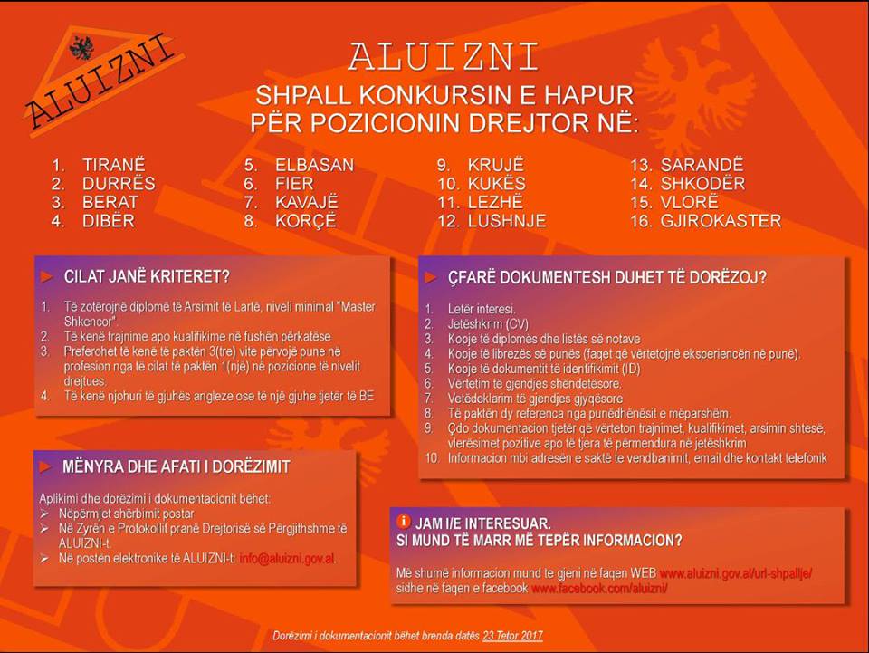ALUIZNI kërkon 16 drejtorë, Rama thirrje të hapur: Si të aplikoni