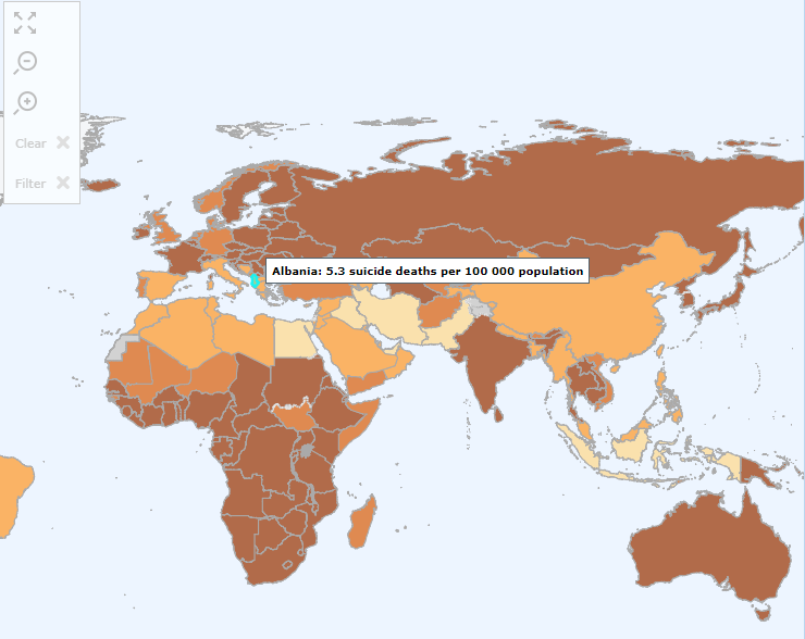 Rritet frikshëm numri i vetëvrasjeve në Shqipëri