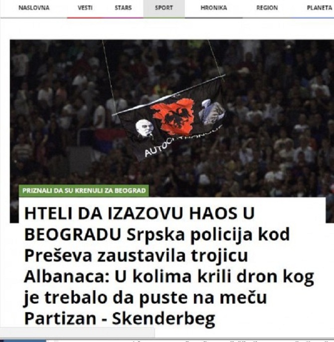 Mediat serbe raportojnë për shqiptarë me dron, ministria i nxjerr blof