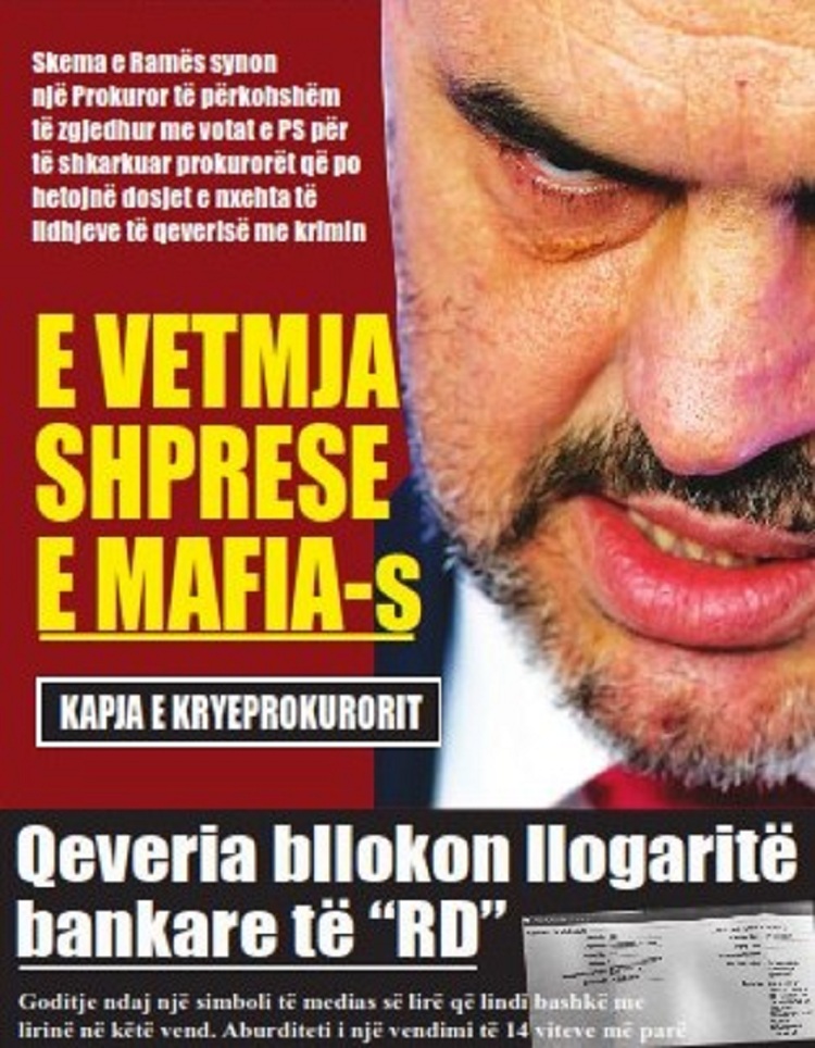 Gazeta “RD” akuzon qeverinë: Na ka bllokuar llogarinë bankare, kemi vështirësi