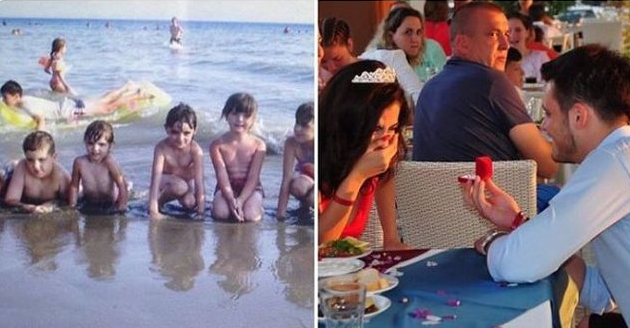 Gjen të fejuarin në foton e fëmijërisë, mediat botërore shkruajnë për çiftin shqiptar