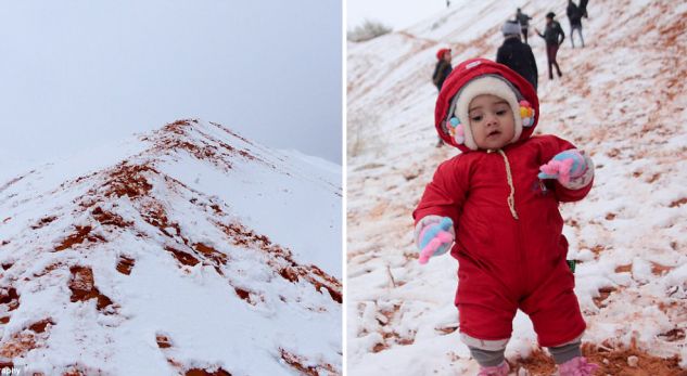 Shkretëtira e Saharasë mbulohet me borë për herë të dytë këtë vit (FOTO)