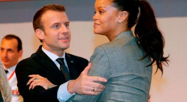 Fotoja e Macron dhe Rihanna ‘ndez’ internetin
