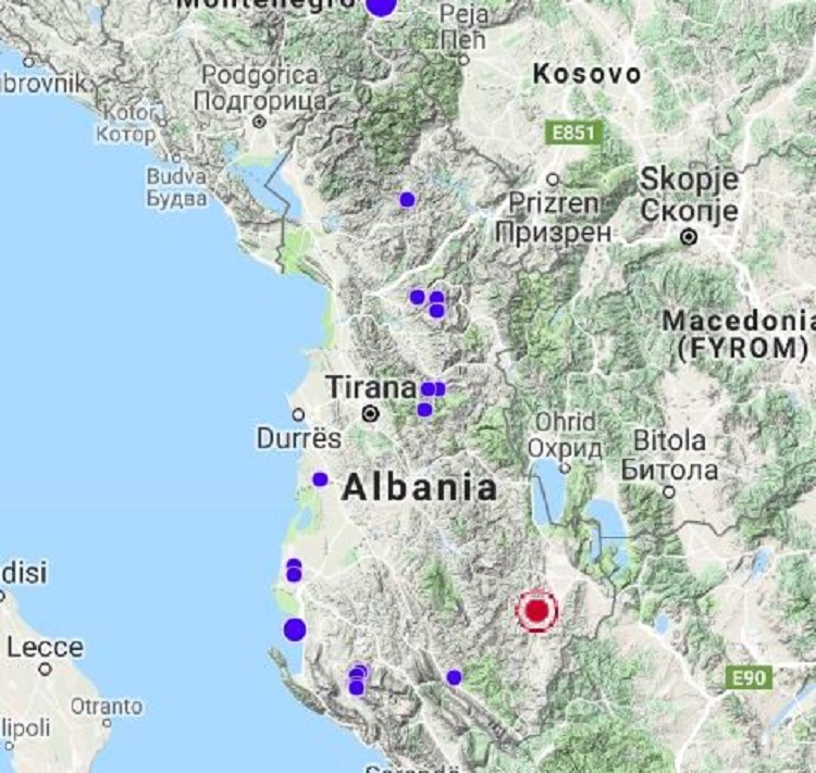 Tërmeti 4 ballë lëkund Shqipërinë